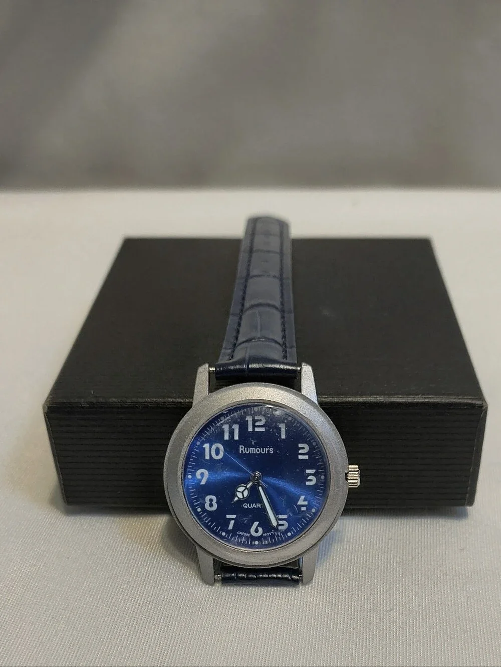 Classic Rumours Blue Dial Wristwatch with Navy Strap